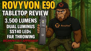 New RovyVon E90 3,500 Lumen EDC Flashlight Dual Luminus Sst40 emitters E80 Comparison