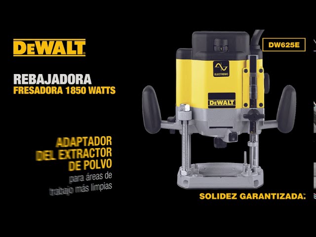 Rebajadora fresadora DEWALT 2000 Watts DW625E 