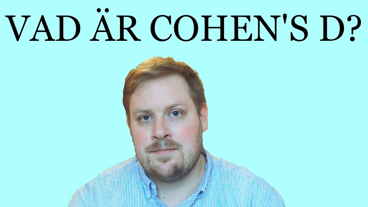 Enkel förklaring av Cohen's d