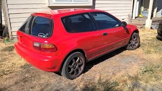 my 1992 honda civic, Rustoleum Safety Red paint job