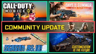 CALL OF DUTY MOBILE | Season 9&10 Community Updates | S9 Battle Pass Intro...(confirmed) and more!!!