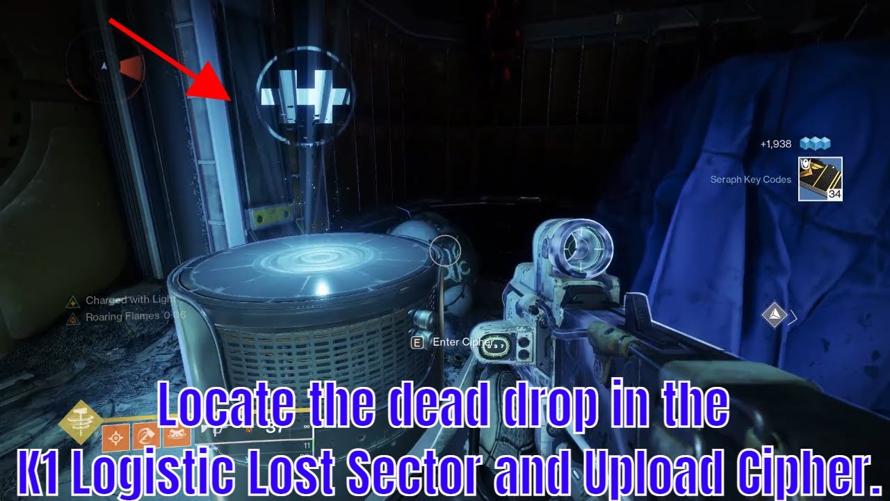 Destiny 2 - Locate the dead drop in the K1 Logistic Lost Sector and Upload Cipher.