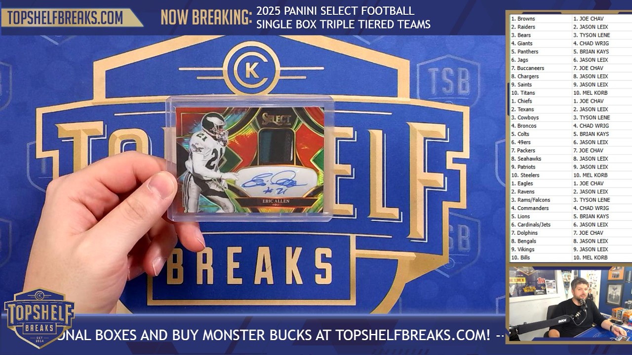 2025 Panini Select Football Single Box Triple Tiered Teams | Top Shelf Breaks | 3/6/26