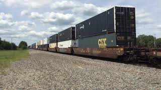 UP 8865 leads a Eastbound Union Pacific stack train on the BNSF Chillicothe, IL 08/13/17