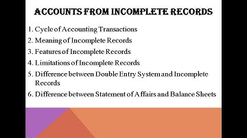Accounts from Incomplete Records - Chapter 1 - Accountancy - Higher Secondary Second Year (+2)