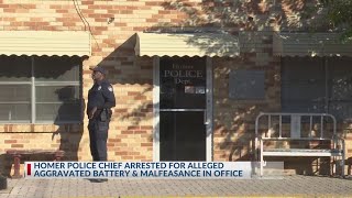 Homer police chief arrested for alleged aggravated battery, malfeasance in 2022 arrest