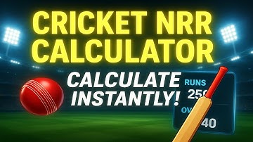 Cricket Net Run Rate Calculator – Calculate Your Team’s NRR Instantly!