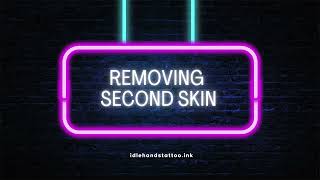 How to remove second skin medical bandage from healed tattoo