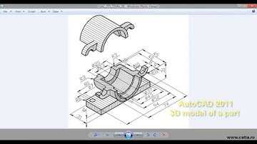 How to create a 3D model of a part using AutoCAD 2011 part 7