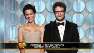 Seth Rogen and Kate Beckinsale Funny Moments - Golden Globes 2012 HQ