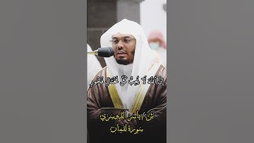 ما تيسر من سورة لقمان بصوت القارئ الشيخ/ ياسر الدوسري