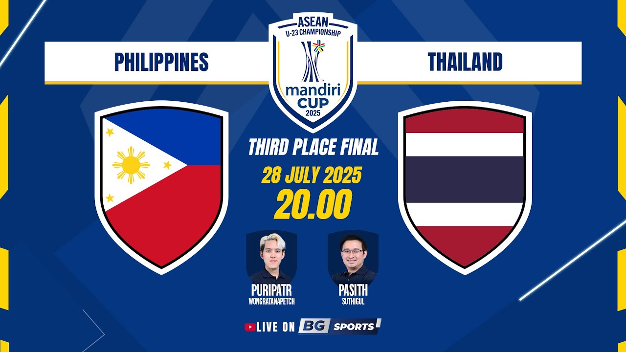 LIVE🔴 : Philippines U23 vs Thailand U23 | ASEAN U-23 Mandiri Cup™ 2025 (3rd Place Final) | 28.07.25