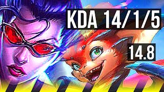 VAYNE & Yuumi vs SMOLDER & Janna (ADC) | 14/1/5, Quadra, Legendary | BR Diamond | 14.8