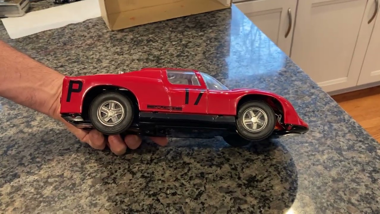 Jouet Ancien Asahi 7681 Porsche 911 – Voiture En Tôle Japon, L 20 Cm (occasion)