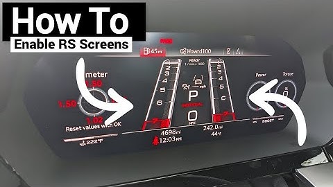 RS-schermen inschakelen in Virtual Cockpit | Audi RS3 2022