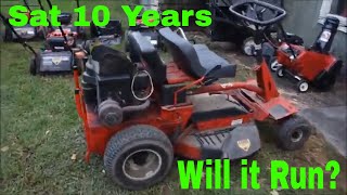 Snapper SRSeries with 10HP Briggs and Stratton Won't Start~Stored 10 Years