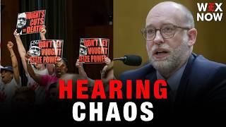 OMB Director Russ Vought interrupted by protesters during opening statement