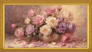Dreamy Rose Bouquet 🌸 4K Romantic Art | Soft Floral Screensaver (4 Hours) screenshot 2