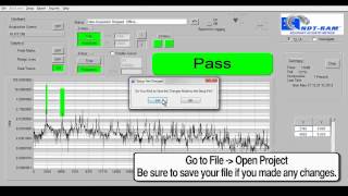 Resonant Inspection - NDT-RAM - Opening and Saving Projects