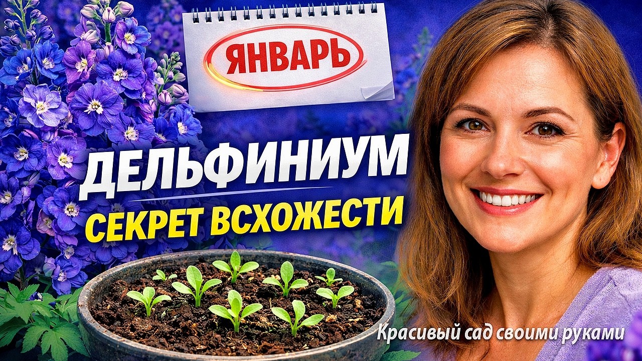 ДЕЛЬФИНИУМ ИЗ СЕМЯН: СЕКРЕТ 100% ВСХОЖЕСТИ!  ПОЧЕМУ Я СЕЮ ТОЛЬКО В ЯНВАРЕ?