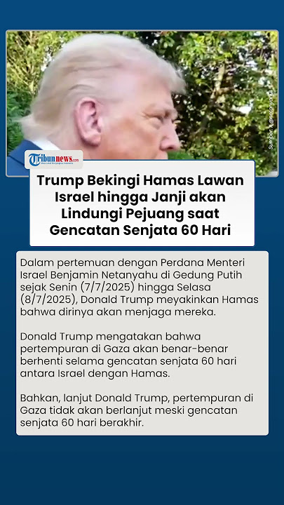 AS Melunak, Trump Bekingi Hamas Lawan Israel dan Janji Gencatan: Cegah Serang Gaza Selamanya