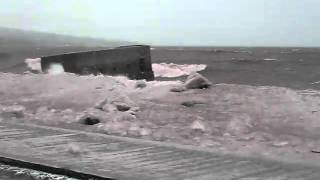 Windy day on Lake Superior, Canal Park Duluth Minnesota