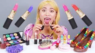 Kosmetik yang dapat dimakan Lipstik Cokelat Riasan Mukbang DONA