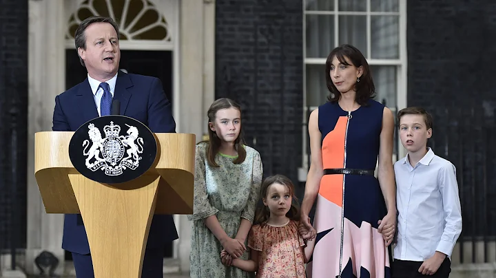 Cameron and family leaving Downing Street for the ...