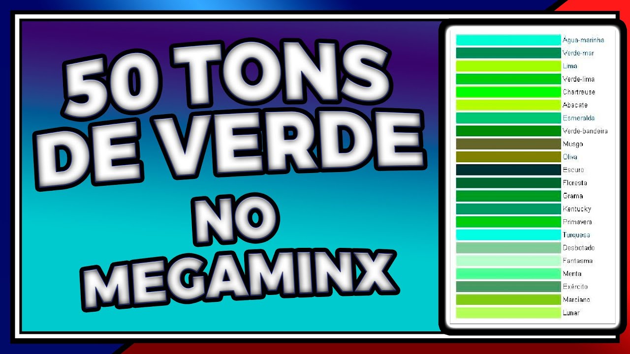 Quais são todas as cores de um Megaminx? Eu nem sabia que existiam