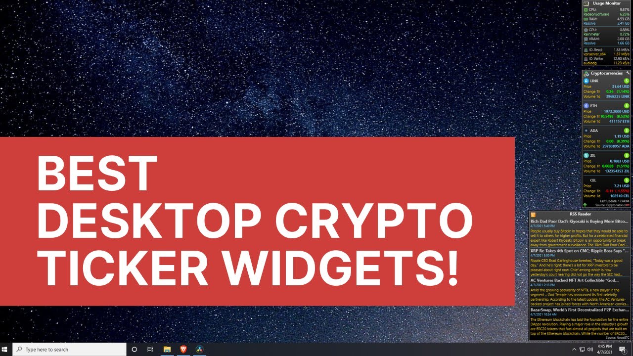 crypto ticker widget android