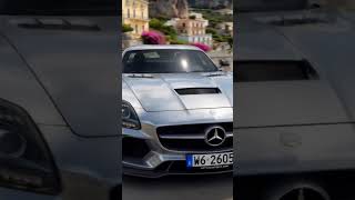 Mercedes-Benz sls AMG.Silver wings on the Amalfi Coast.