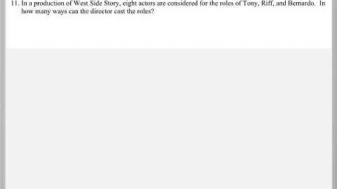 Math 118 : 4.2 #11 (Mathematical Explorations Tutorial : Permutations & Combinations)