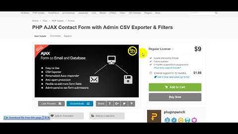 Free Download PHP AJAX Contact Form with Admin CSV Exporter & Filters