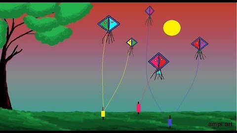 Happy Makar Sankranti 2025 Drawing in paint| How To Draw step by step #art #scenery #makarsankranti