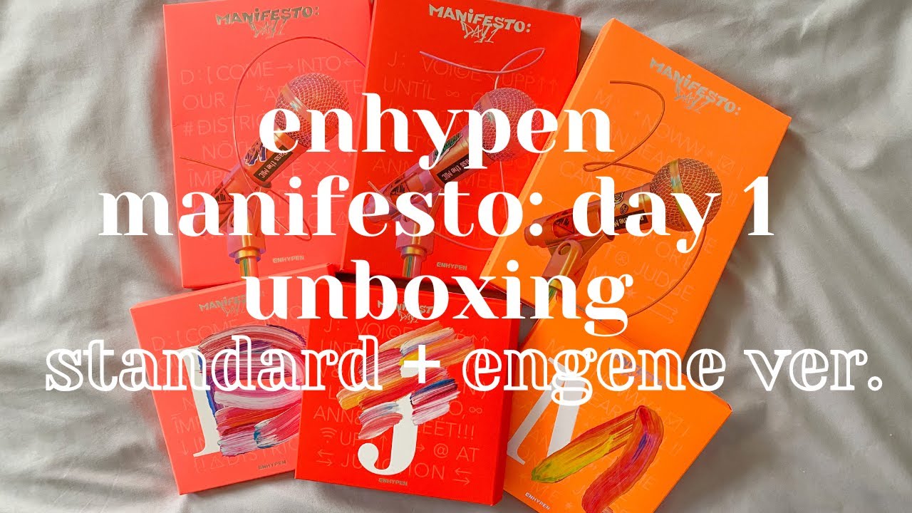 enhypen manifesto: day 1 album unboxing standard + engene ver. (w/ weverse pre-order benefits!)