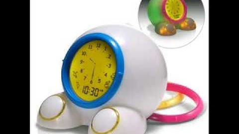 Teach Me Time Talking Alarm Clock and Nightlight, Children Bedside; kids alarm clock night light