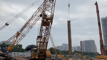 Hạ ống casing cọc khoan nhồi #construction