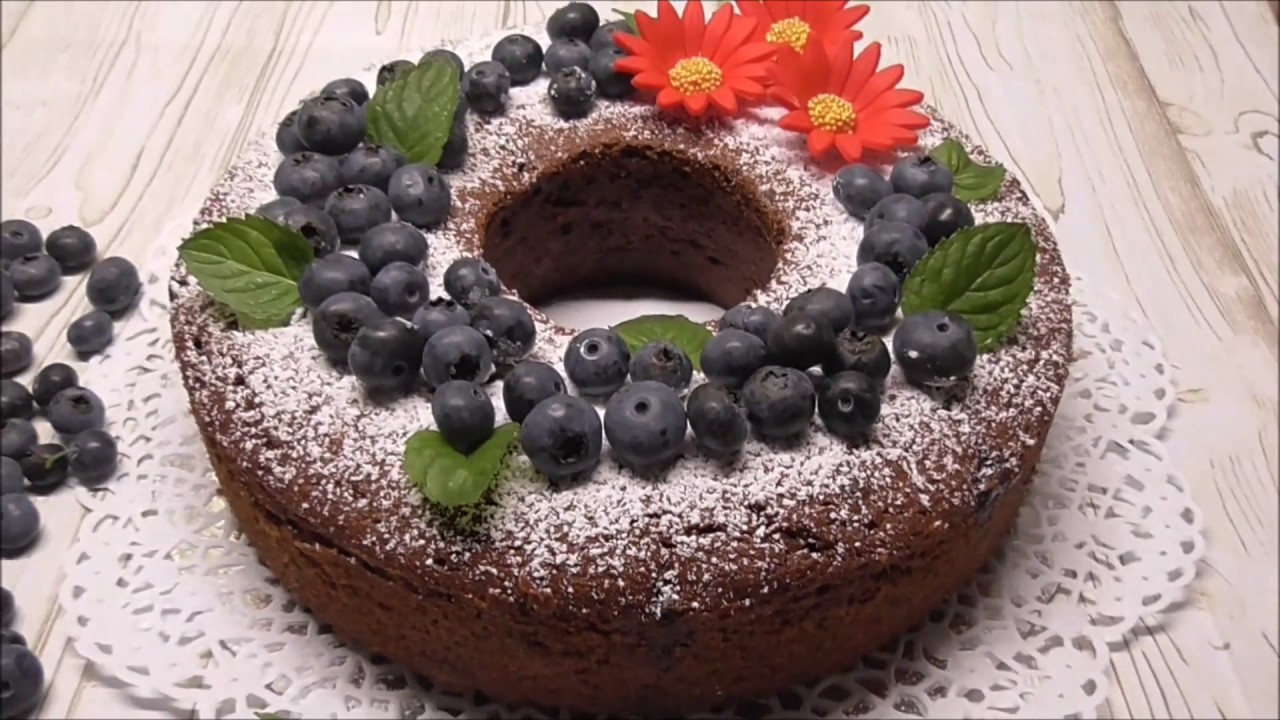 Einfache schokokuchen mit Blaubeeren - YouTube