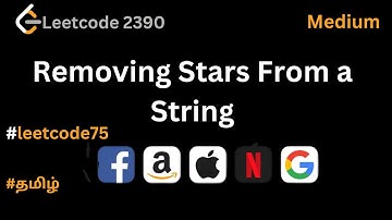 Removing Stars From a String in tamil | leetcode 75 tamil | leetcode tamil