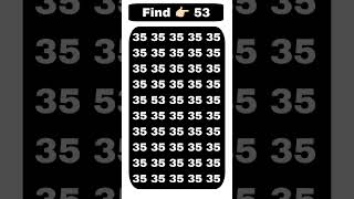 Find The Odd Number 53 #findtheoddoneout #findthenumber #oddoneout #numbergame