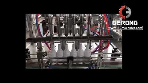 Automatic pesticide bottle filling capping machine running video