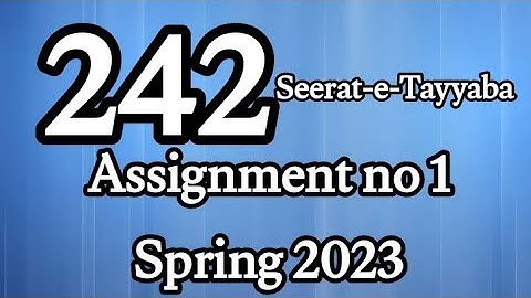 AIOU Code 242 Solved Assignment No.1 Spring 2023 #aiou #aiousolveassignments