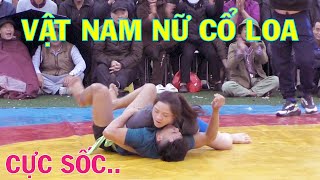 GIRLS vs. BOYS. Vật nam nữ - Nữ Đô Huế : Đ.T.Kim Oanh  hạ gục 2 đô vật trẻ xứ Bắc.. screenshot 1