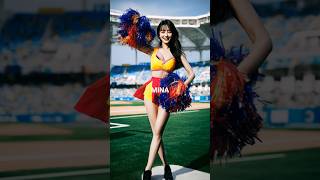 웃는 게 예쁜 미나 첫 치어리더 무대 #aiart #ai모델 #치어리더 #beauty #쇼츠
