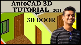 AutoCAD House Design (3D) Part 4 AutoCAD 3D Door Design and placement (2021)