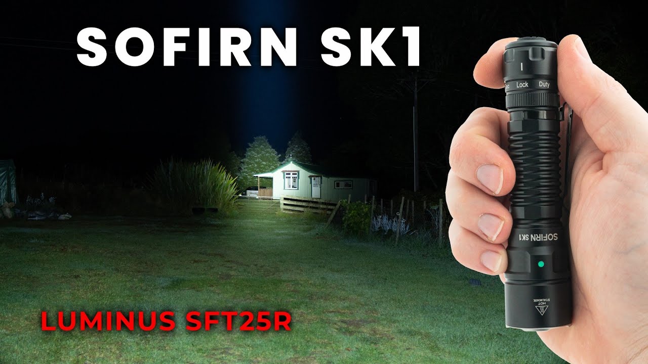 Sofirn SK1 Review, Tactical Flashlight, SFT25R, Impressive Range