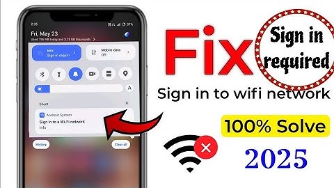 fix sign in to wifi network | how to solve sign into wifi network problem | wifi sign in required