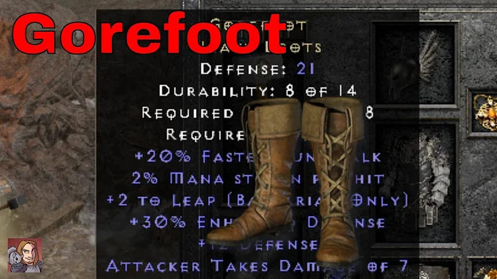 D2R Unique Items - Gorefoot (Heavy Boots)