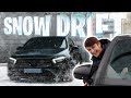 I Tried Drifting My MERCEDES In The SNOW For The FIRST Time! *GONE WRONG*