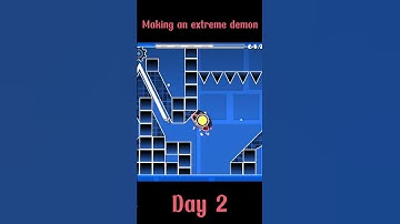 (oops wrong day) Making an extreme demon pt 3! #geometrydash #building #gd  #gaming #game